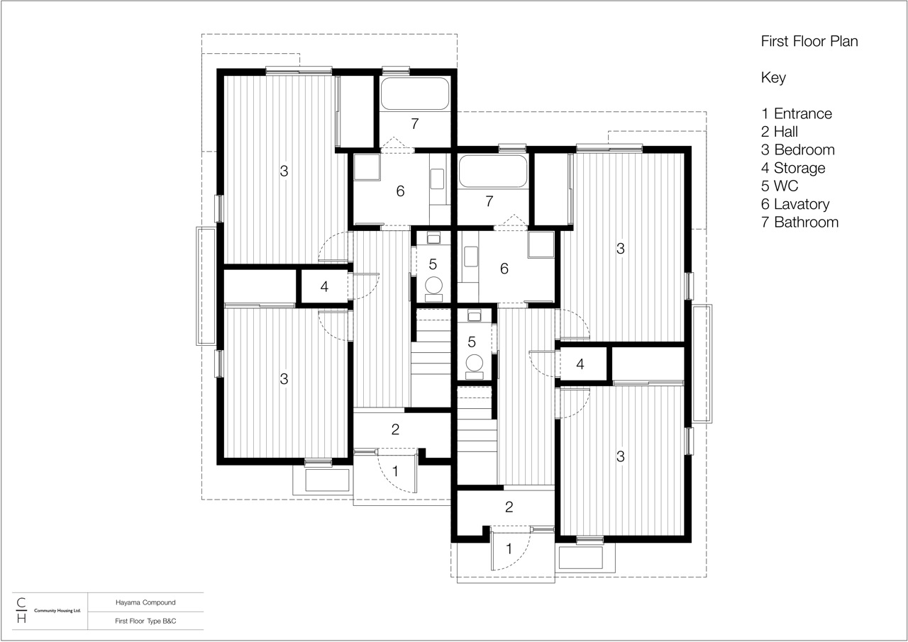 House B/C first floor   House B/C first floor